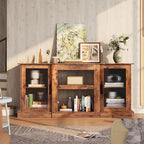 WLIVE Farmhouse TV Stand for 65 inch TV, Open Shelves TV Console for Living - Image 7