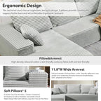 107.5" Cloud Sectional Couch - Image 6