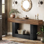 Tribesigns 63" Console Table, Farmhouse 2-Tier Entryway Table - Image 9