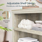 LINSY HOME 3-Tier Bookshelf, Small Wood Display Storage Shelves Farmhouse - Image 5