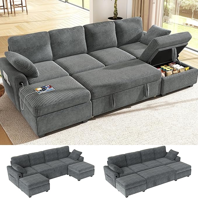 Ihanherry 6-Seater Large Sectional Sofa Bed by iHanHerry