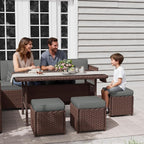 KIGOTY 7 Piece Patio Furniture Set, Outdoor PE Wicker Rattan Outdoor Dining Set - Image 8