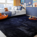 PAGISOFE Dark Navy Blue Rugs for Living Room 5x7 Ft, Plush Area Rugs for Bedroom - Image 3