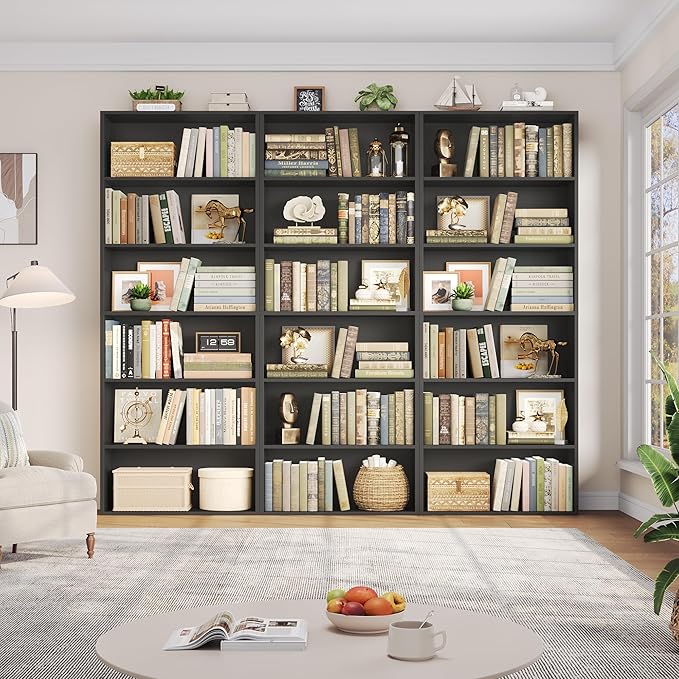 FOTOSOK 6-Tier Open Bookcase and Bookshelf, Freestanding Display Storage - Image 4