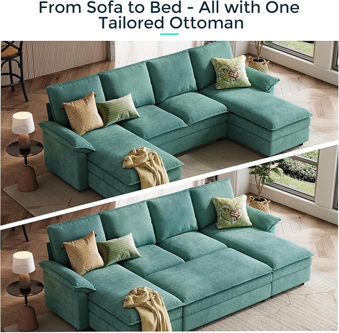 LINSY HOME Ottoman Modular for Sectional Sofa Couch, Cloud Sofa Movable Ottoman - Image 3