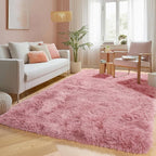 PAGISOFE Blush Pink Fluffy Shag Area Rugs - Image 2