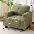 Oversized Accent Chair with Seat Storage, Comfy Living Room Chairs with Armrest - Image 2