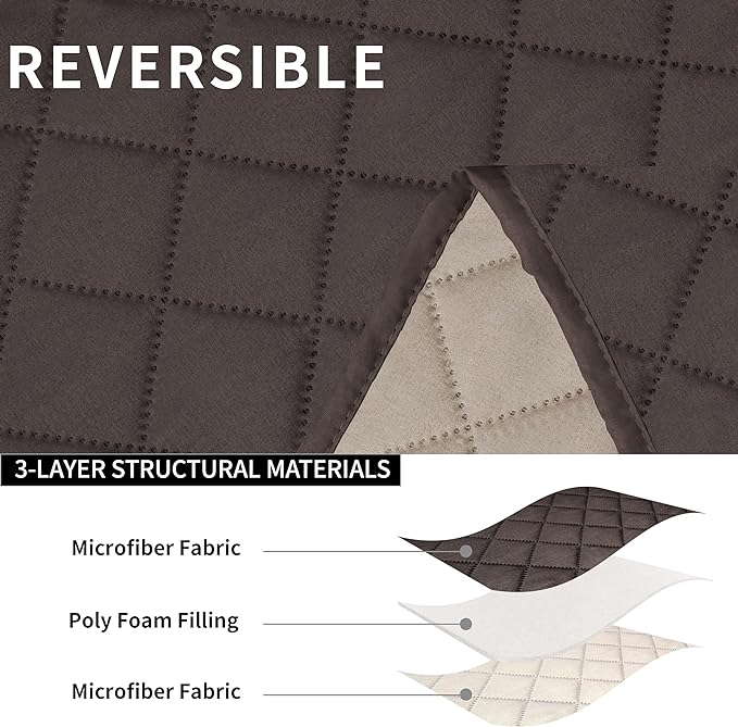 Easy-Going Loveseat Recliner Cover, Reversible Couch Cover - Image 5