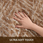 Ophanie 8x10 Brown and White Diamond Striped Rugs - Image 3
