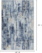 5x7 Area Rugs Washable Rug: Modern Abstract Living Room Rug Soft Anti-Skid Thin - Image 2