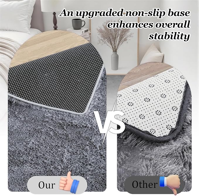 Fluffy 4x6 Area Rugs for Living Room Bedroom: Ultra Soft Shag Rug Non-Slip - Image 6