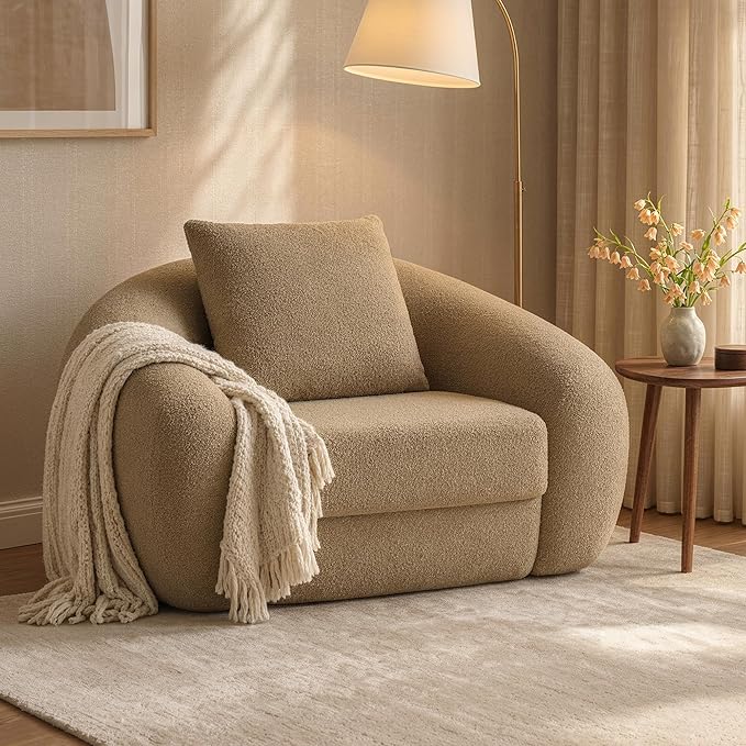 SICOTAS 49.9" Curved Convertible Sofa Couch Bed by SICOTAS
