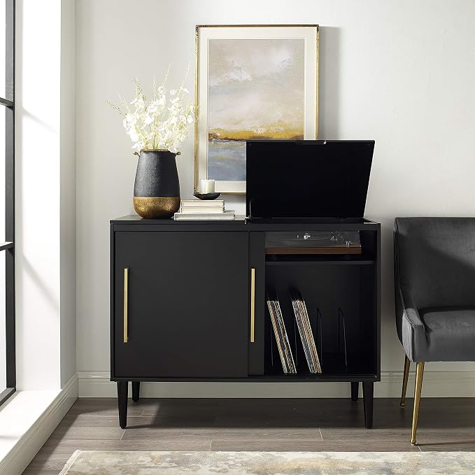 Crosley Furniture Everett Media Console and Record Player Stand - Image 11