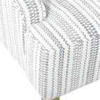 HomePop Swoop Arm Accent Chair, Ivory Stripe - Image 9