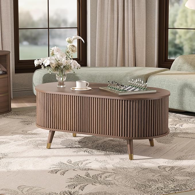 42.5" Oval Lift Top Coffee Table - Image 6