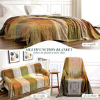 Boho Couch Cover, Bohemian Throw Blanket Tassels Hippie Decor Covers Sofa Chair - Image 2