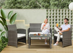 SUNLEI Patio Furniture Set 4 Piece Outdoor Furniture Set, PE Rattan Wicker - Image 9
