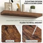 Fun Memories 72 Inch Fireplace Mantel Shelf, Deep Floating Shelves - Image 4