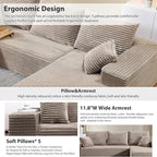 107.5" Cloud Sectional Couch - Image 4