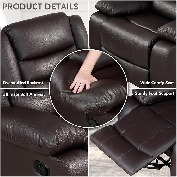 PrimeZone Oversized Rocker Recliner Chair - Image 8