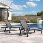 PURPLE LEAF Outdoor Chaise Lounge Set of 2 Aluminum Patio Lounge Chair - Image 3