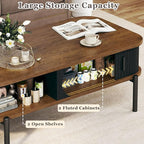 Coffee Table, 39.4" Mid Century Modern Coffee Tables - Image 4