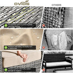 ovios 9 Pieces Patio Furniture Set, Outdoor Wicker Sofa Couch - Image 9