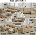 61'' Modular Loveseat Sofa, Extra Deep Seat Cloud Couch - Image 7