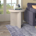 Henn&Hart 22" Fluted Scandinavian Round End Table, Ribbed Side Table, Nightstand - Image 4