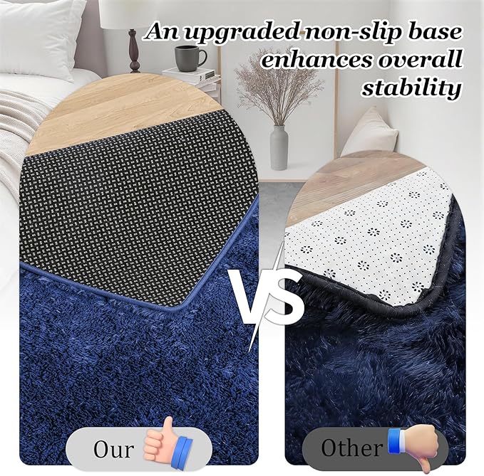Fluffy Area Rugs 9x12 Living Room Bedroom: Ultra Soft Shag Rug Upgrade Non-Slip - Image 6