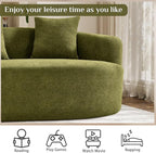 131" Oversized Sectional Sofa for Living Room, Modern Luxury Plush Chenille - Image 9