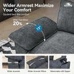 SUNSHINE VALLEY Oversized Loveseat Couch and Chair Set, Modern Modular Cloud - Image 4