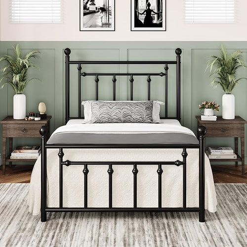 Allewie 14 Inch Twin Size Metal Platform Bed Frame by Allewie