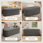 Busaurus Storage Ottoman Bench 49.2 Inch Upholstered Fabric Storage Bench - Image 7