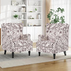 Pia Ricco High Back Floral Accent Chair - Image 5