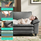 LINSY HOME Modular Sectional Sofa, 6-Seat Corduroy Modern Cloud Couch - Image 4