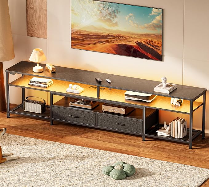 Huuger 79 Inch TV Stand for 85, 90 Inch TV, Entertainment Center by Huuger