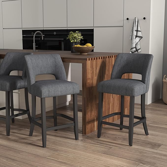 VKNOW Bar Stools Set of 4, Modern Counter Stools - Image 4