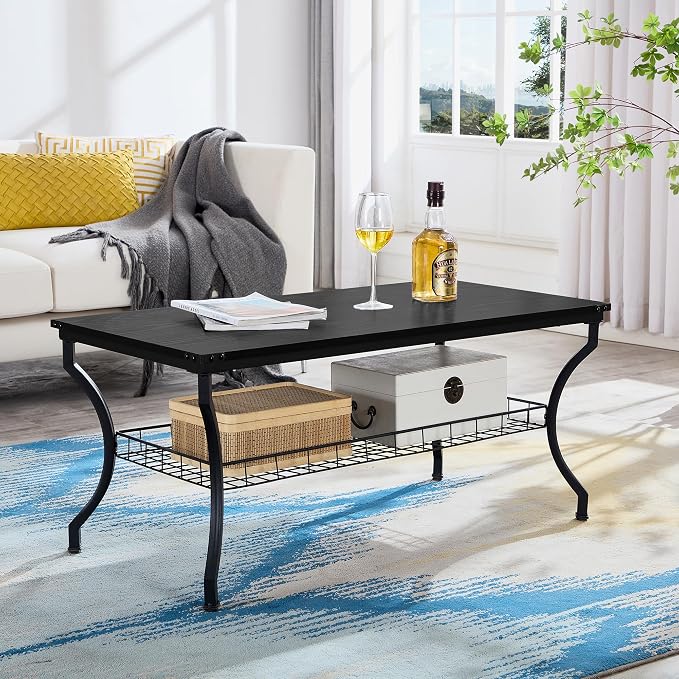 VECELO 3 Pieces Living Room Table Sets, Coffee and End Tables - Image 4