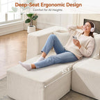 MONVANE Modular Sectional Sofa, Oversized 12 Seat Convertible U Shaped Couch - Image 5