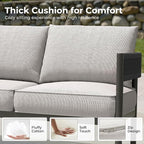 Gand Patio Outdoor Loveseat, Wicker Conversation Set - Image 3