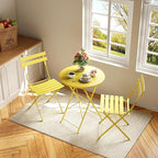 3-Piece Folding Bistro Set, Outdoor Patio Furniture Set - Image 4