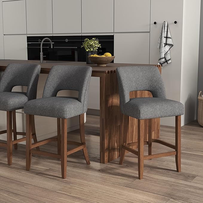 VKNOW Bar Stools Set of 2, Modern Counter Stools - Image 7