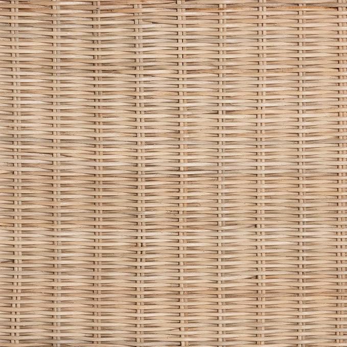 Bali & pari Sumana Bohemian Scallop Natural Rattan and Mahogany Side Table - Image 8