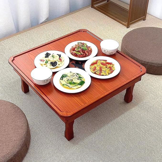 Rectangle Coffee Table, Japanese Style Solid Wood Floor Table - Image 5