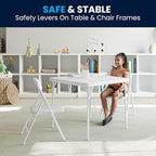 Flash Furniture Mindy Kids 3-Piece Folding Table and Chairs Set - Image 10