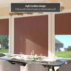 Red Lantern Bamboo Cordless Window Shade - Image 3