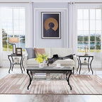 VECELO 3 Pieces Living Room Table Sets, Coffee and End Tables - Image 6