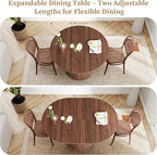 weselon 43"-59" Extendable Round to Oval Dining Table - Image 3