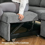 Belffin Modular Sectional Sleeper Sofa Bed - Image 6